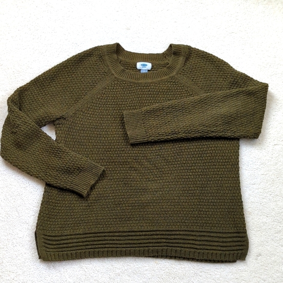 Old Navy Sweaters - Old Navy Cotton Blend Sweater, Olive Green, Size L